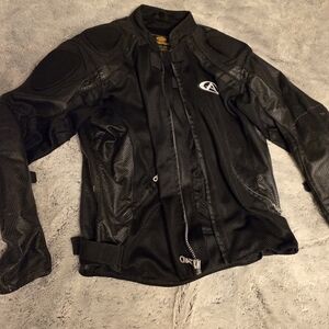 AVG Men's Black Mesh Motorcycle Jacket